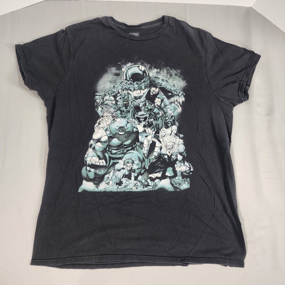 Marvel X-Men Graphic T-Shirt Mens Large Black Good Juggernaut Magneto Comic Tee